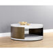 Cavette 38 X 16 inch White / Antique Brass Outdoor Coffee Table